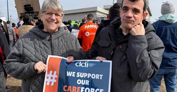 Staff and self-advocate at LI rally