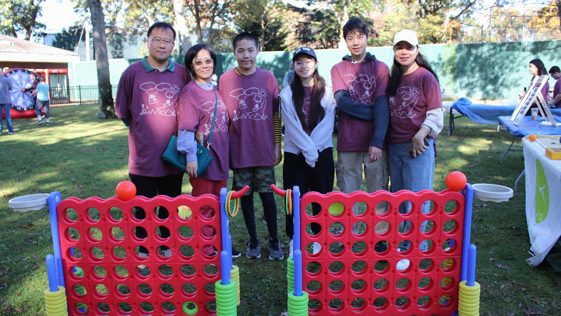 family at event