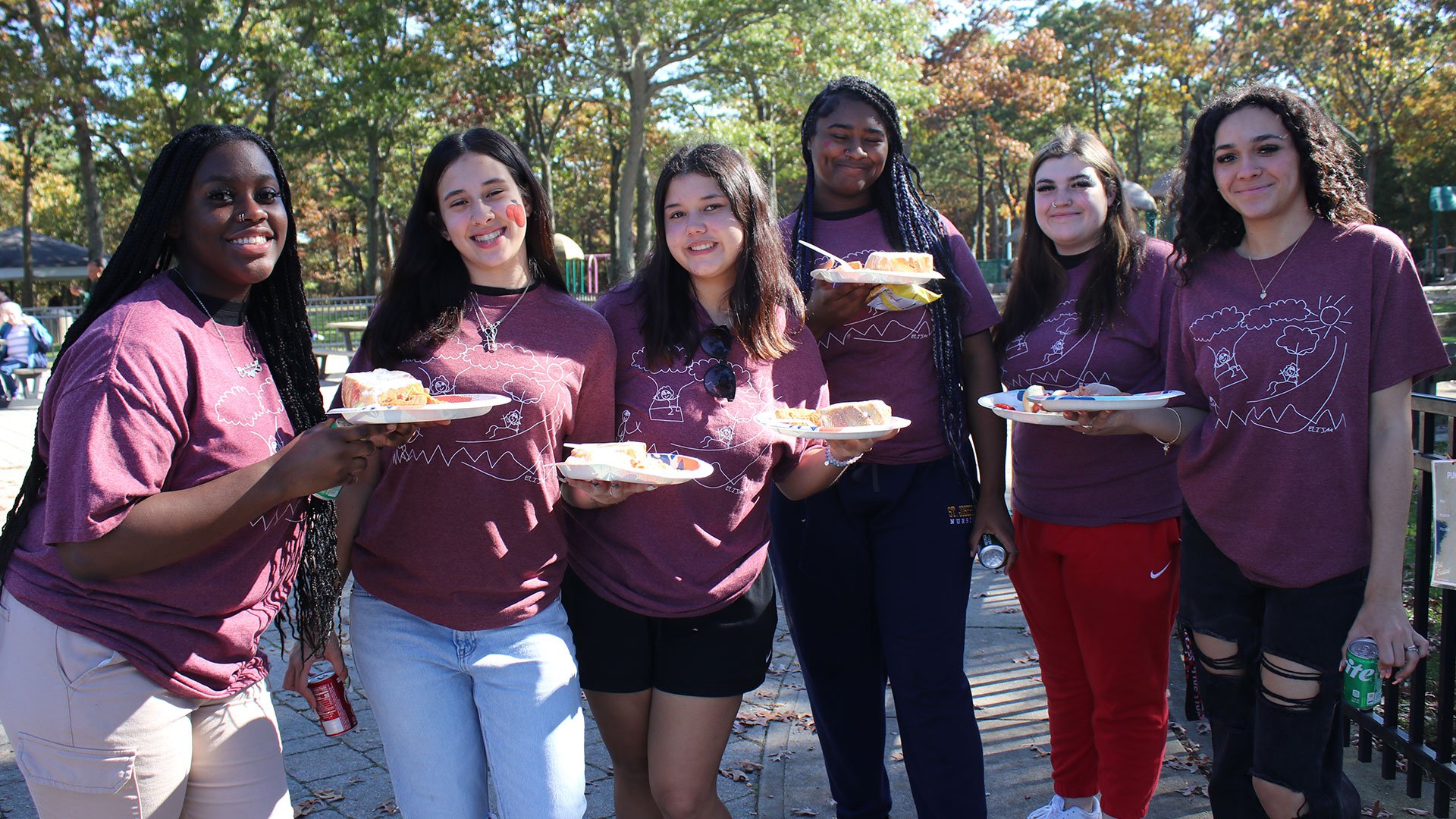 volunteers at event